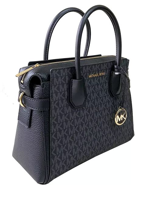 michael michael kors mercer small logo belted satchel|Michael Kors mercer gallery tote.